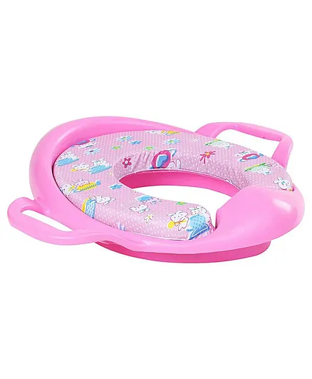 Babyhug Cushioned Potty Training Seat With Handle - Pink