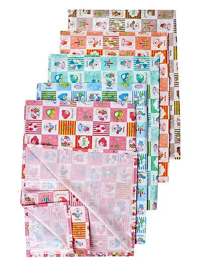 Tinycare Plastic Diaper Changing Sheets Medium - Set Of 5