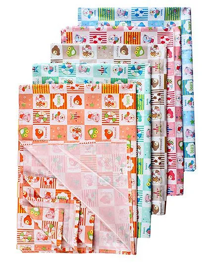Tinycare Plastic Diaper Changing Sheets Large - Set Of 5