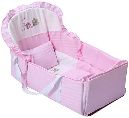 Fab N Funky Carry Cot - Bunny Embroidery