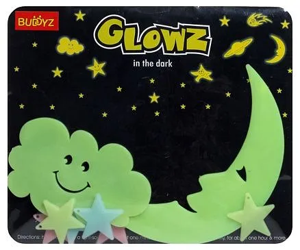 Buddyz Glowz Smiling Cloud And Smiling Moon Stickers