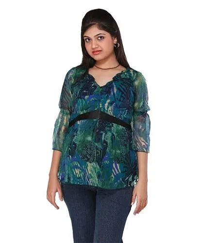 Morph Maternity Top Quarter Sleeves - Satin Waist Detailing