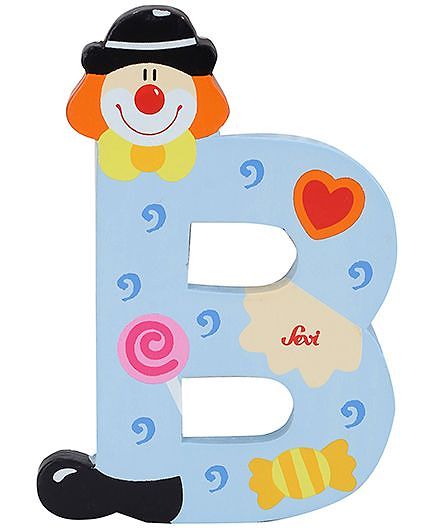 Sevi Wooden Letter Clown Alphabet B - Blue