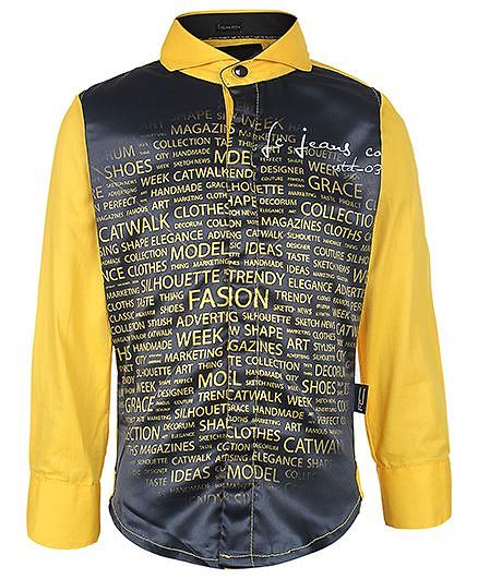 Finger Chips Full Sleeves Shirt Solid Sleeves - Text Print