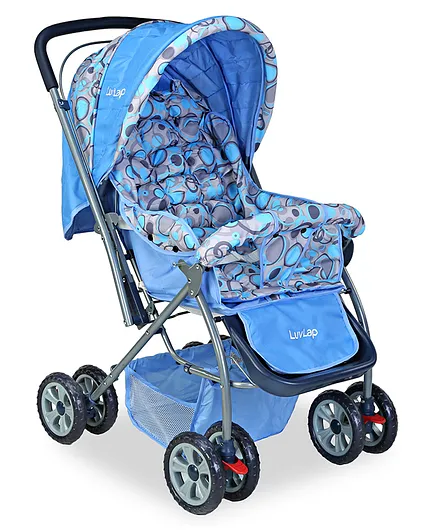 Luv Lap Baby StarShine Stroller Cum Pram Sky Blue - 18139