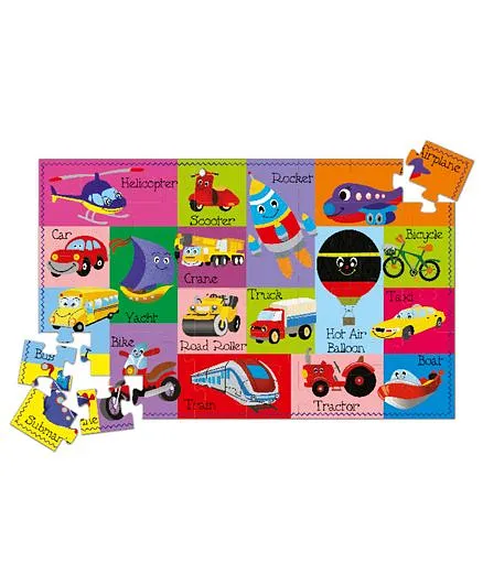 Art Factory Vehicles Puzzle And Book Kit - English