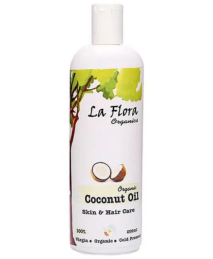La Flora Organics Organic Coconut Oil Skin And Hair Care - 200 ml
