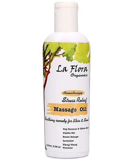 La Flora Organics Aromatherapy Stress Relief Massage Oil - 100 ml