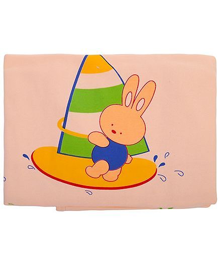 Child World Printed Baby Blanket Wrapper - Bunny Print