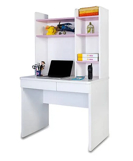 Alex Daisy Wooden Study Table - Pink