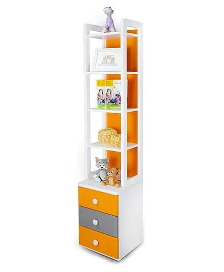 Alex Daisy Wooden Bookcase - Solo - Orange