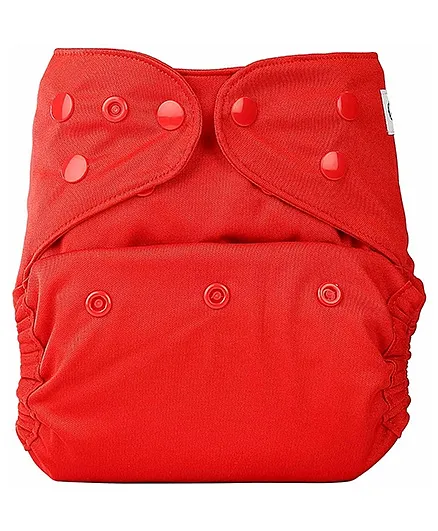 Bumberry Cloth Diaper Cover With One Bamboo Insert - Red