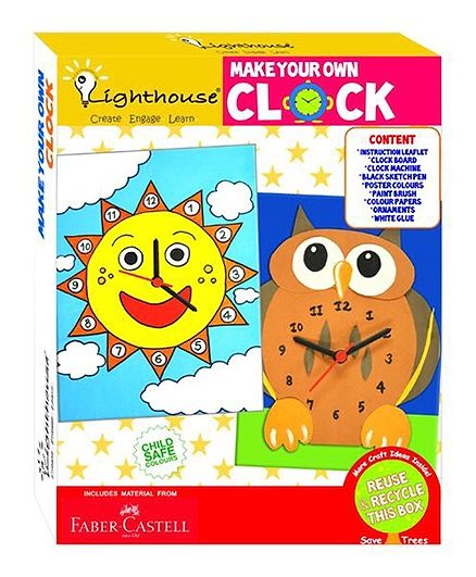 Lighthouse Clock Making Kit - Multicolour