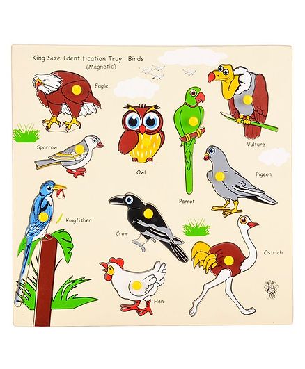 Skillofun Wooden Magnetic Kingsize Birds Puzzles - 10 Pieces
