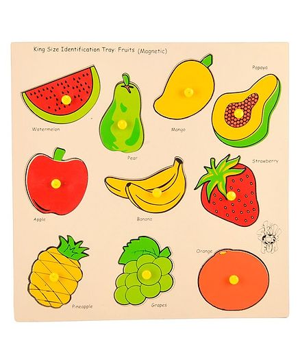 Skillofun Wooden Magnetic Kingsize Fruits Puzzles - 10 Pieces