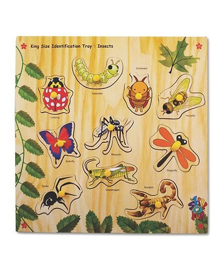 Skillofun Wooden Magnetic Kingsize Insects Puzzles - 10 Pieces