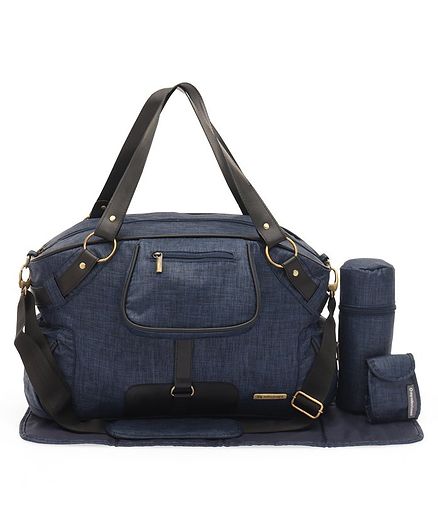 My Milestones Diaper Bag - Studio Denim Blue