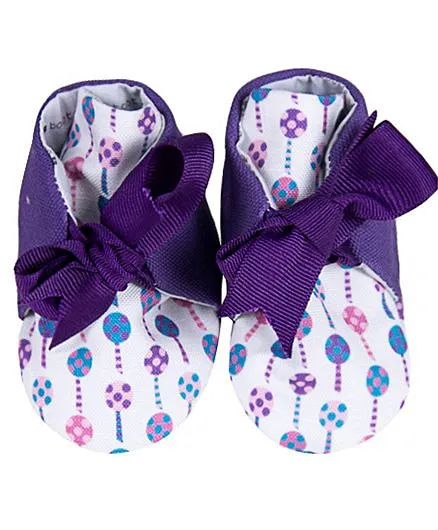 Bootie Patootie Loli High Top Booties - Purple