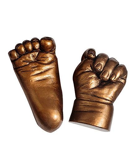 My Impression Studio DIY Superior Color Changing Material Newborn 3D Hands & Feet Casting Kit With Metallic Bronze Color