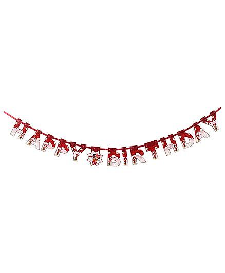 Disney Minnie Mouse Happy Birthday Die Cut Banner - Red