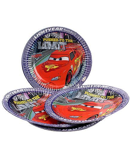 Disney Pixar Cars Paper Plate Multi Color - Diameter 6.7 Inches