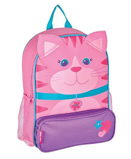 Stephen Joseph Sidekicks Backpack Cat Design Pink - Height 12.75 Inches