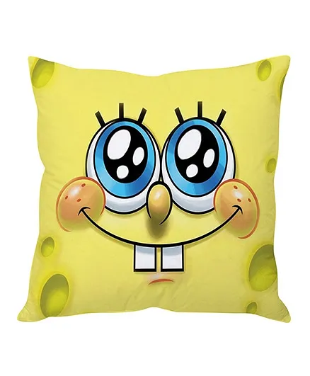 Stybuzz SpongeBob Face Cartoon Cushion Cover Yellow - FCC00015