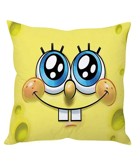 Stybuzz SpongeBob Face Cartoon Cushion Cover Yellow - FCCS00015