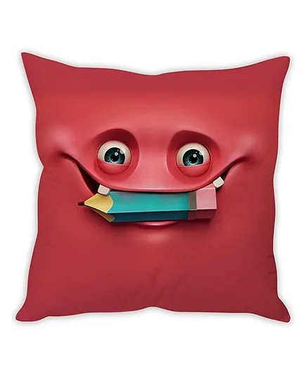 Stybuzz Cartoon Cushion Cover Dark Red - FCCS00041