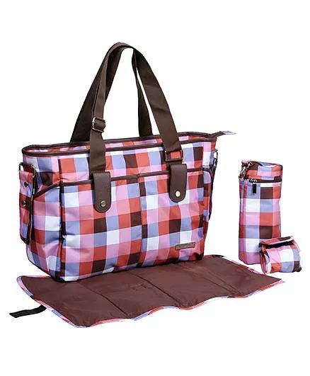 My Milestones Diaper Bag Diva Tote - Geometric Pink