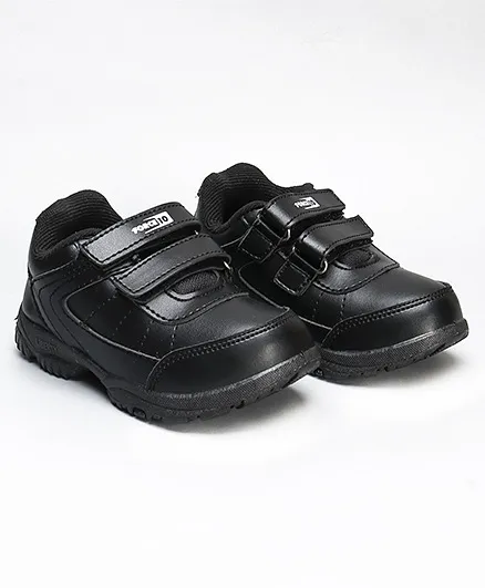 Force 10 School Shoes With Dual Velcro Closure - Black