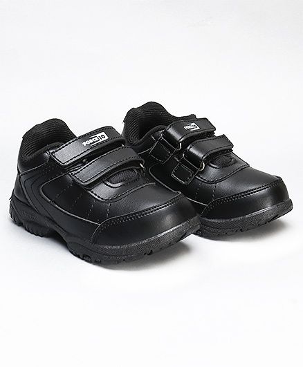 Force 10 School Shoes With Dual Velcro Closure - Black