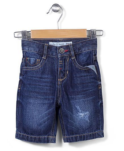 Hallo Heidi Denim Shorts - Navy Blue