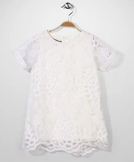 Jolly Jilla Half Sleeves Top Floral - White