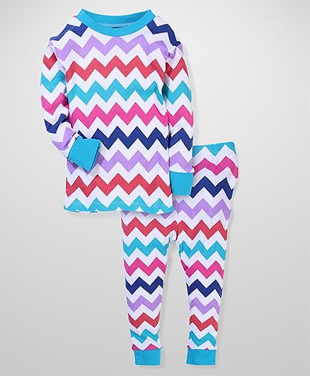 New Jammies Full Sleeves Night Suit - Multicolour