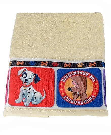 Disney Dalmations Printed Towel - Yellow