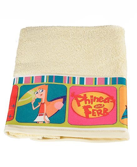Disney Pheneas & Ferb Printed Towel - Yellow