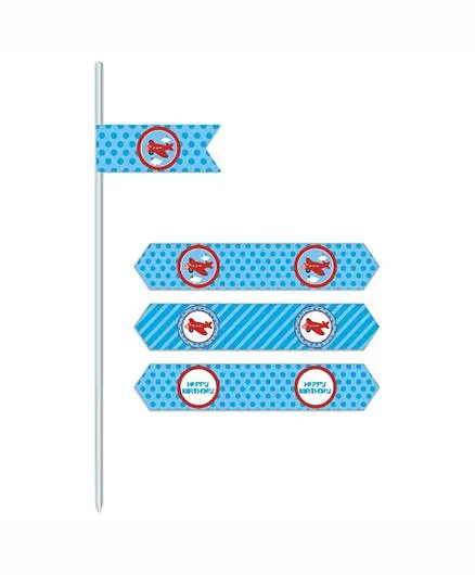 Prettyurparty Airlines Drink Straws- Blue