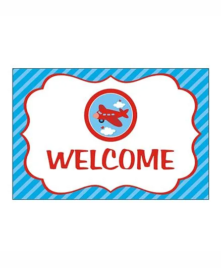 Prettyurparty Airlines Entrance/Door Banner- Blue