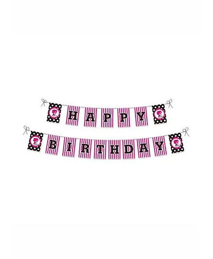 Prettyurparty Barbie Birthday Bunting- Pink
