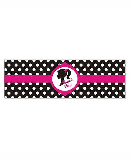 Prettyurparty Barbie Wrist Bands - Pink and Black