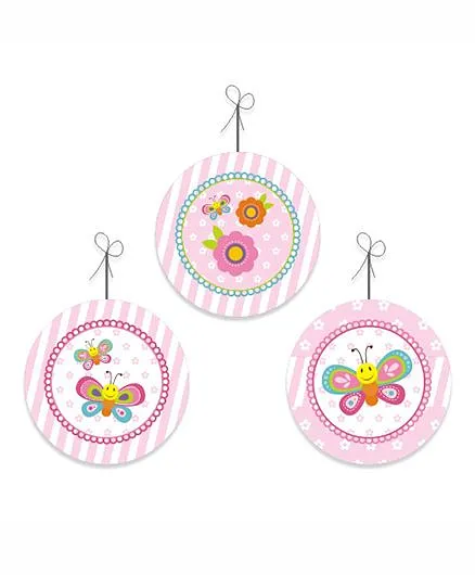 Prettyurparty Butterfly Danglers- Pink
