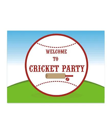 Prettyurparty Cricket Entrance Banner Door Sign - Multicolor