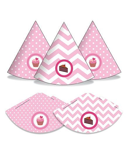 Prettyurparty Cupcake Hats Pack Of 10 - Pink