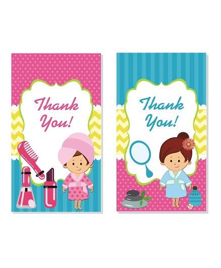 Prettyurparty Spa Thankyou Cards- Multi Color