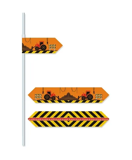 Prettyurparty Construction Drink Straws- Brown
