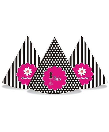 Prettyurparty Paris Party Hats- Pink and Black