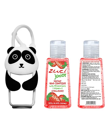 Zuci Junior Hand Sanitizer And Panda Bag Tag 30 ml (Flavors May Vary)