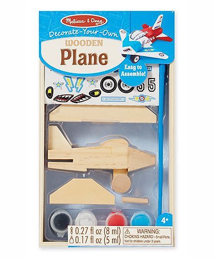 Melissa & Doug Wooden Airplane Decorating Set - Multicolor