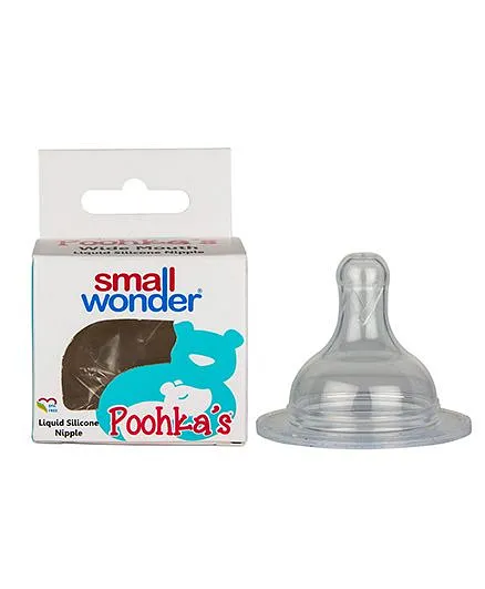 Small Wonder Poohka's LSR Teat Medium Flow Nipple Pack Of 1 - Transparent